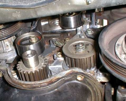 Helyettesítés a vezérműszíj Toyota 4e-Fe (övek kondicionáló generátor) Vezérműszíj csere Toyota 4E-FE