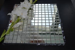 Mosaic Mirror (tükör mozaik belsejében a fürdőszobában fotó) tükör mozaik