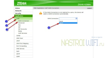 ZTE zxhn h298n - wifi beállítás, a SIP és pppoe internetkapcsolat MTS (Tatár)
