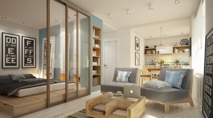 Tervezés egy lakás 40 négyzetméter új áttekintést döntések (40 fotó) (apartman) Tervezés egy lakás 40 négyzetméter új áttekintést döntések (40 fotó)