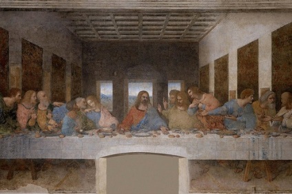 Az utolsó vacsora freskója Leonardo da Vinci Milánóban