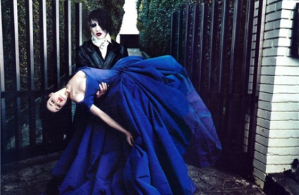 Gothic esküvő Dita Von Teese és Marilyn Manson