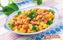Gulyásleves burgonya multivarka lépésről lépésre recept fotók (Válassza ki a program menü) Gulyásleves burgonya multivarka lépésről lépésre recept fotók