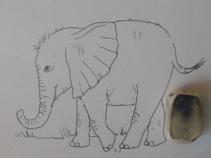 Hogyan kell felhívni a bébi elefánt, fokozatosan felhívni a ceruza, babám