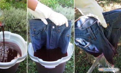 Hogyan festék farmer a mosógép és a festés metilénkék