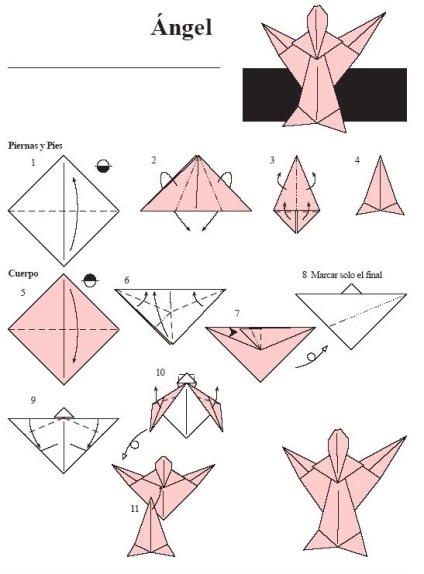 Hogyan készítsünk origami angyal
