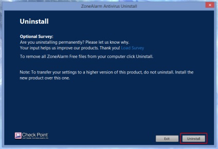 Hogyan viselkedni Eltávolít Antivirus ZoneAlarm a számítógépről