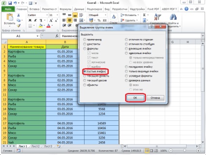 Hogyan lehet eltávolítani az üres sorokat az Excel