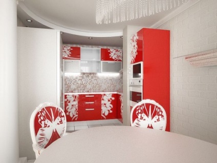 Piros-fehér konyha 33 fényképek lakberendezési ötletek