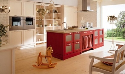 Piros-fehér konyha 33 fényképek lakberendezési ötletek