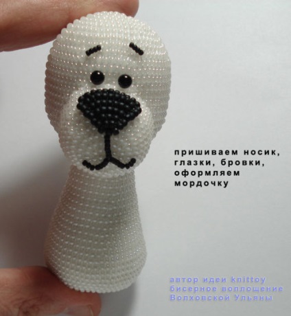 Master Class - Bear Snow, Amigurumi vagy akasztó nélkül és fonal -) - workshop (gyöngyfűzés) -