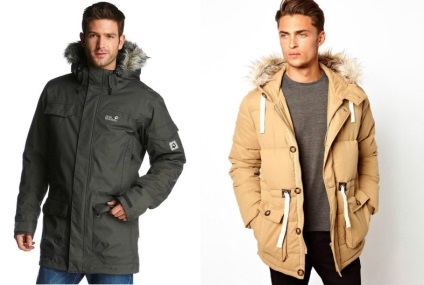 Férfi kabát park különböző modellek és stílusok