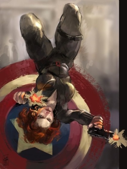 Natasha Romanova - fekete özvegy - az képregények Marvel