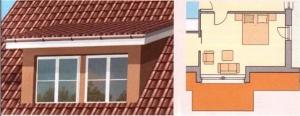 A Windows a tető a tetőtérben egy családi ház