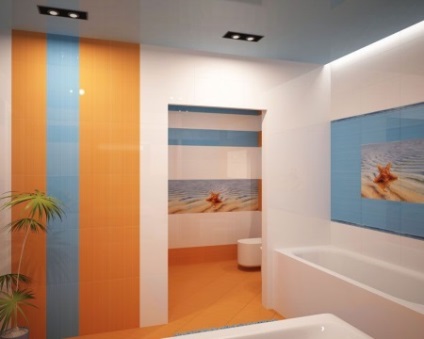 Orange fürdőszobában egy narancs és fehér kivitel és más színek