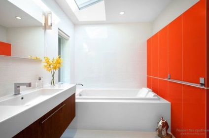 Orange fürdőszoba belsőépítészeti szín a képen