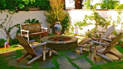 Patio a ház kezét fotó (faház) Patio az ország saját kezűleg fotó
