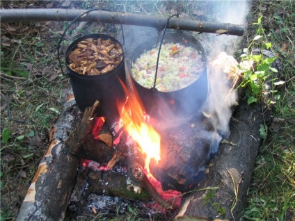 Étkezés a kampányban, velosreda