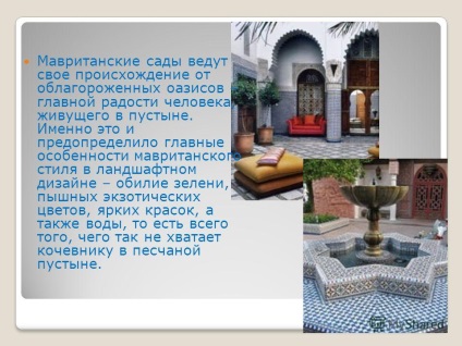 Előadás a mór kerti mór stílusú kerttervezés Yudenko Irina