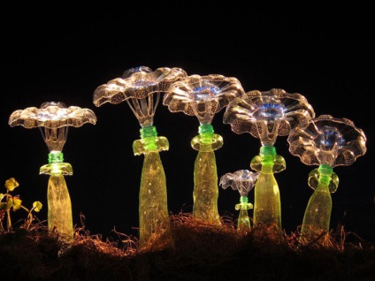 Reális szobrok műanyag palackok kaktusz, békák, krokodilok, és nem csak