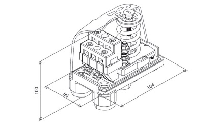 Nyomáskapcsoló 5 RDM-beállítás, kézi és kapcsolási rajz, működési elve a relé a szivattyú