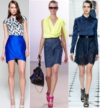 Az, hogy mit és hogyan divatos viselet a kék szoknya