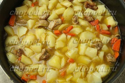 Sült krumpli és a hús (sertés) recept egy fotó