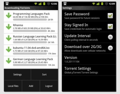 Ellenőrző feltölteni torrentet Android telefon vagy tabletta, 4tablet-pc