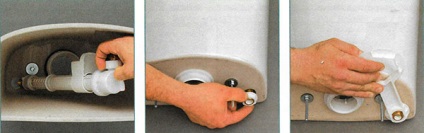 Telepítse WC-tartályba lépésről lépésre, az összes javítás (a kupa) Telepítse WC-tartályba lépésről lépésre, az összes javítást
