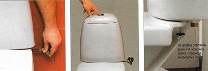Telepítse WC-tartályba lépésről lépésre, az összes javítás (lebontása ciszterna) Telepítse WC-tartályba lépésről lépésre, az összes javítást