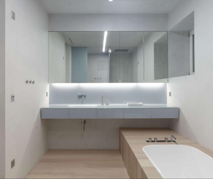 Fürdőszoba a stílus hi-tech, és annak elrendezése