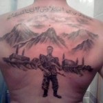 Tattoo afgán katonák a szovjet hadsereg, si vis pacem, para bellum!