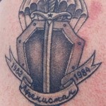 Tattoo afgán katonák a szovjet hadsereg, si vis pacem, para bellum!