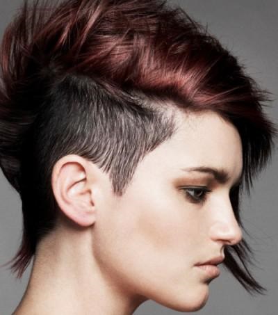 Aszimmetrikus frizurák rövid haj stílus, fotók
