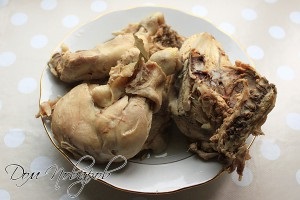 Beshbarmak csirkével - recept fotókkal