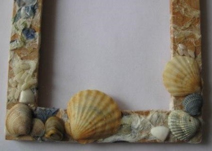 Tedd dekoráció képkeret kagylókból - Fair Masters - kézzel készített, kézzel készített
