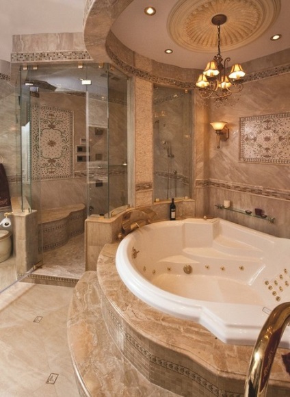 Fürdőszoba tervezés klasszikus stílusban 120 fotók