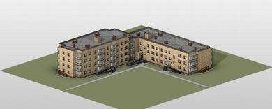A kétrészes bérház változó magasságú () A kétrészes apartman változó számú emeletes