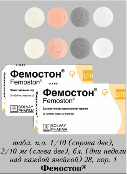 Femoston® (femoston®) - a használati utasítást, készítmény, gyógyszer-analógok, dózisok, oldalsó