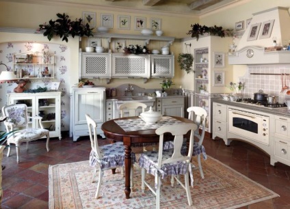 Francia stílus a belső - nappali, hálószoba, konyha a francia stílusban