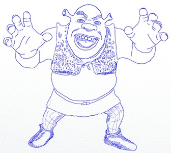 Hogyan kell felhívni Shrek szakaszában, jó órák (Shrek a fej kontúr) Hogyan kell felhívni Shrek szakaszában, jó tanulságok