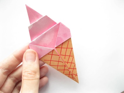 Hogyan készítsünk jégkrémet a origami technikával (jégkrém) Hogyan készítsünk jégkrémet a origami technikával