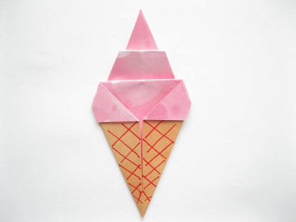 Hogyan készítsünk jégkrémet a művészet origami (origami) Hogyan készítsünk jégkrémet a origami technikával