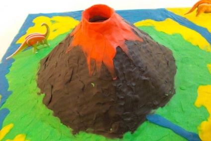 Hogyan készítsünk egy vulkán agyagból kezük modell pedig a végrehajtás során otthon