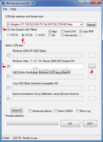 Hogyan éget Windows 7 USB flash meghajtó programot winsetupfromusb