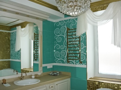 Gyönyörű bélelt kerámia fürdőszoba
