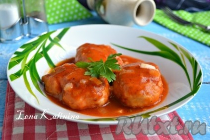 Csirke szelet mártással - recept fotókkal