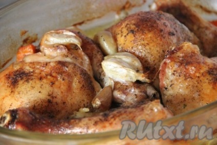 Csirke sült fokhagymás - recept fotókkal