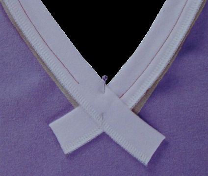 Master-osztály feldolgozás V-alakú nyakkivágás betéttel, iskola varrás blog Asi Minulinoy