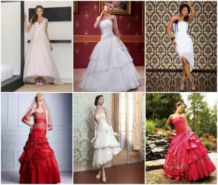 Lépcsőzetes esküvői ruha - a legnépszerűbb és stílusok 2017 fotó